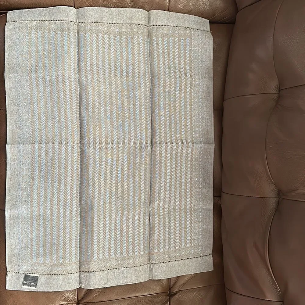 Linen Italian Hand Towel Hemstitched Edges  Purolino 18x24 Hand Towel